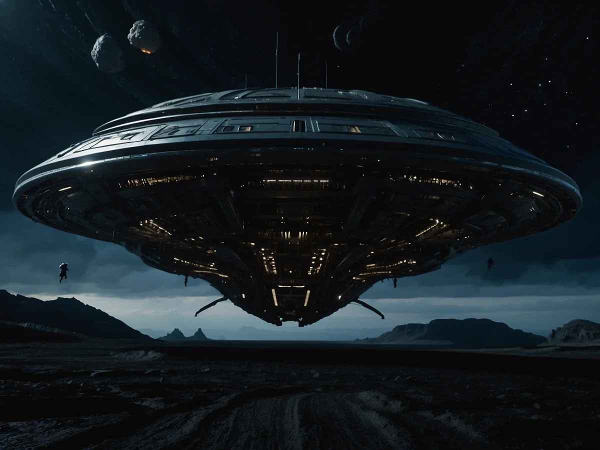 Alien Ship Landing project - Visual effects production