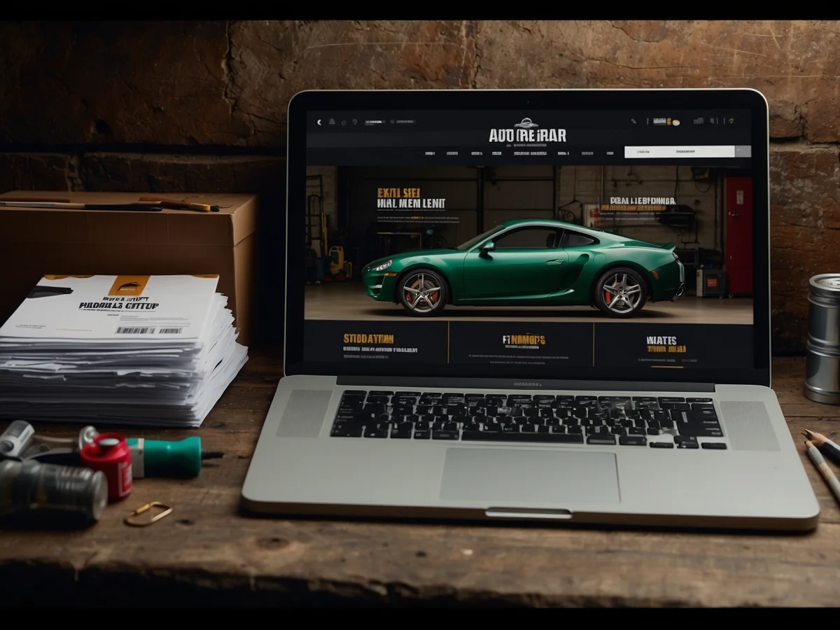Auto Repair Website project - Website design and development