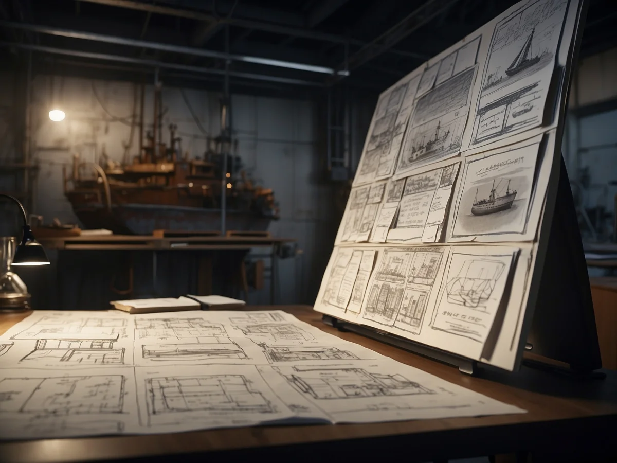 Cargo Ships Aerial 360 project - Animation and motion graphics