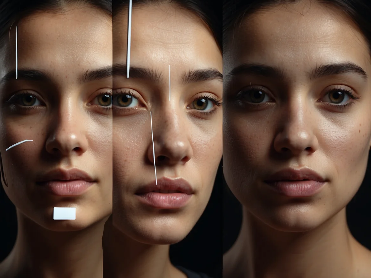 Close Up Woman's Face project - 3D modeling and visualization