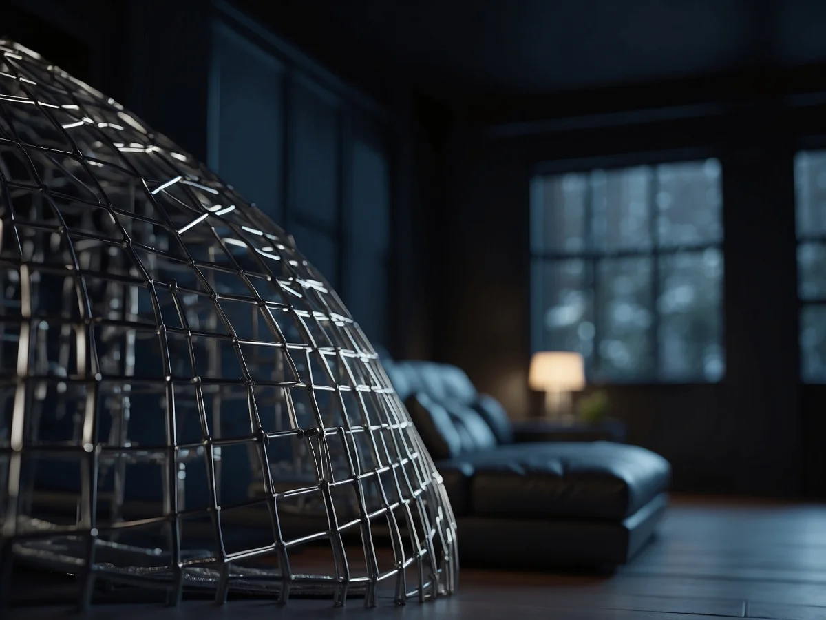 Living Room Render project - 3D modeling and visualization