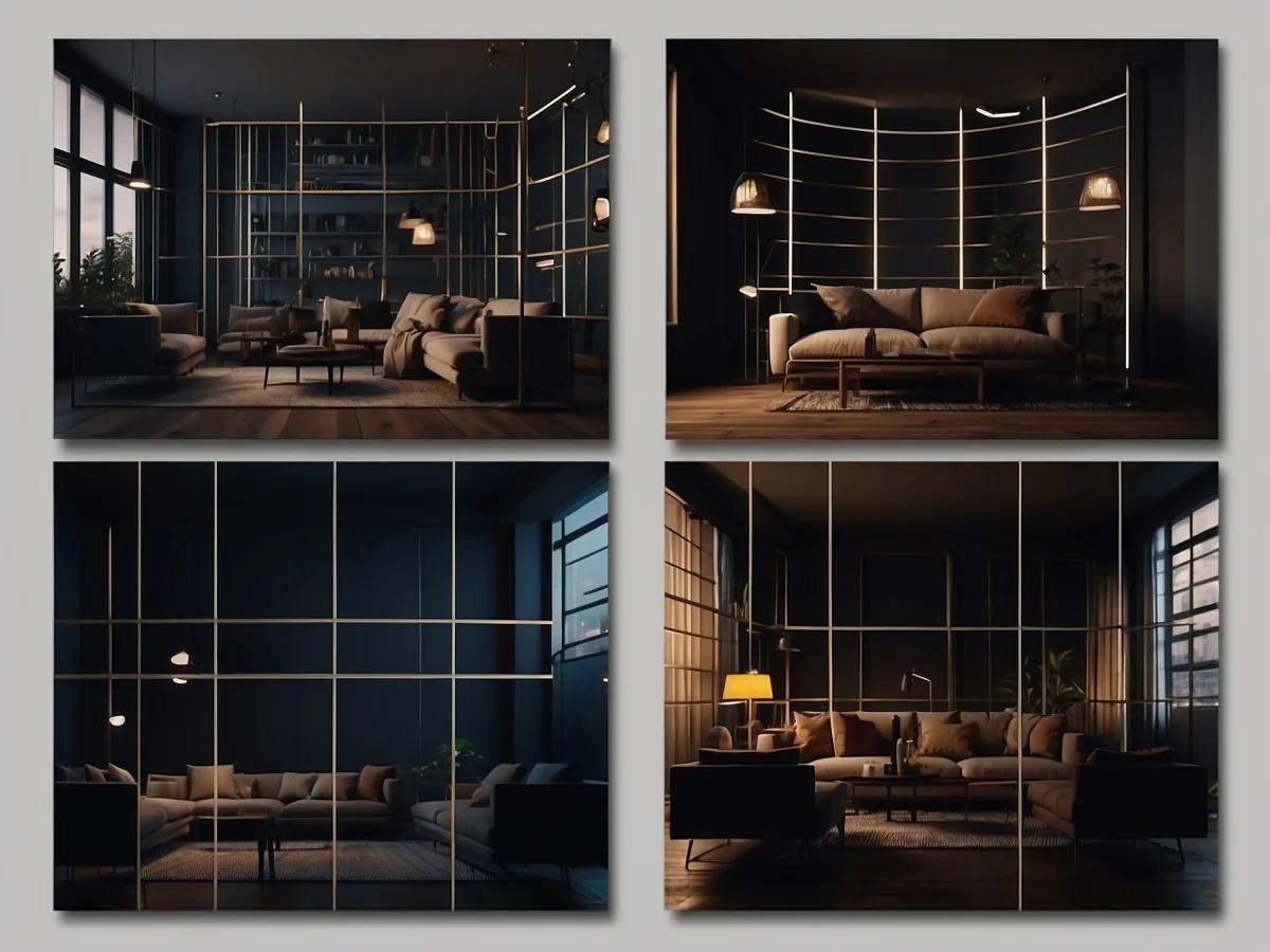 Living Room Render project - 3D modeling and visualization